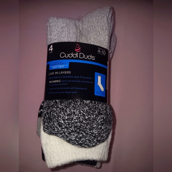 CUDDL DUDS BOOT CREW SOCKS- NWT - Picture 3 of 6